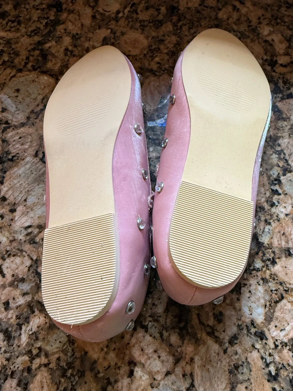 NWOB Janie and Jack Jewel Peach Candy Mary Jane Ballet Flats, Size 3